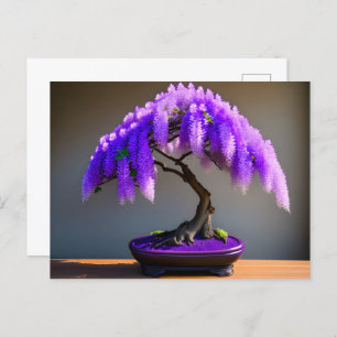 Paarse Regen Wisteria Bonsai, Postcrossing Briefkaart