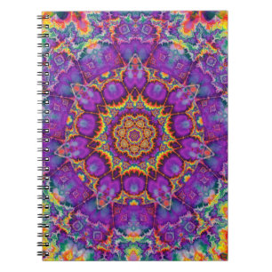 Paarse regenboog Kaleidoscoop-kunst Notitieboek
