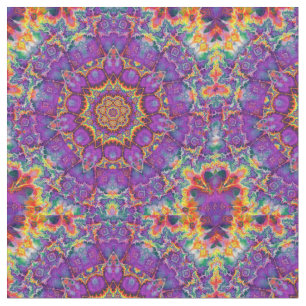 Paarse regenboog Kaleidoscoop-kunst Stof