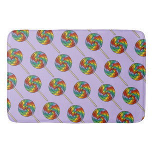 Paarse regenboog Lollipop Snoep Lollings Badmat