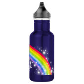 Paarse regenboog met de naam kind waterfles  (Rechts)