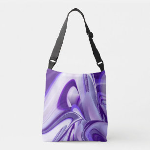 Paarse regenboogdromen crossbody tas