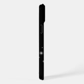 Paarse regenbooghartslag met sterren op zwart iPhone hoesje (Rechterkant)