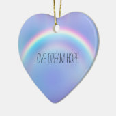 Paarse regenboogliefde Dream Hope gepersonaliseerd Keramisch Ornament (Links)