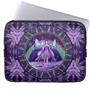 Paarse Regenfee Laptop Sleeve
