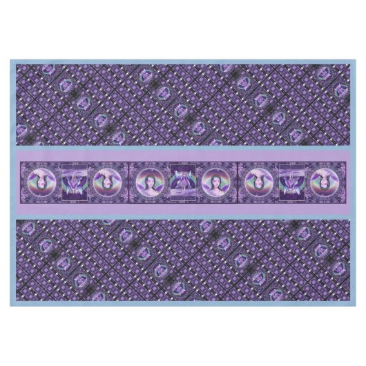 Paarse regenfee Tablecloth Tafelkleed (Voorkant (Horizontaal))
