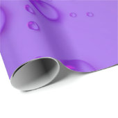 Paarse regenval druppelt patroon cadeaupapier (Rol Hoek)