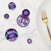 Paarse regenwang confetti (Groep)