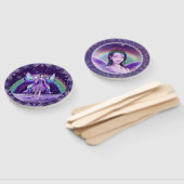 Paarse regenwang handwaaier (Niet-gemonteerd)