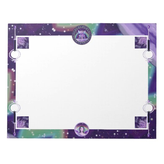 Paarse regenwang notitieblok (Voorkant)