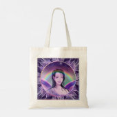 Paarse regenwang tote bag (Achterkant)