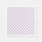 paarse Retro Checker verjaardag Servet (Voorkant)