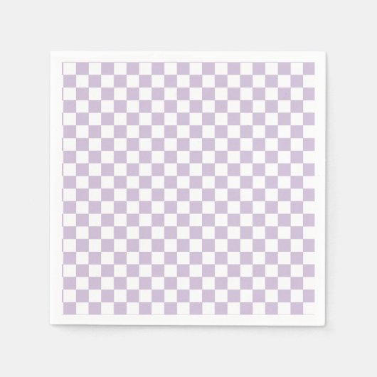 paarse Retro Checker verjaardag Servet (Voorkant)