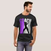 Paarse retro Dance Coach Instructor Teach Teaching T-shirt (Voorkant volledig)