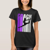 Paarse retro Dance Coach Instructor Teach Teaching T-shirt (Voorkant)