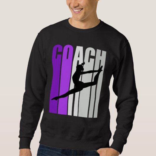 Paarse retro Dance Coach Instructor Teach Teaching Trui (Voorkant)