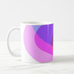 Paarse Retro Groovy Abstract 409 Koffiemok