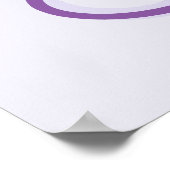 Paarse Retro Hart Coquette Cake Verjaardag Welkom Poster (Hoek)