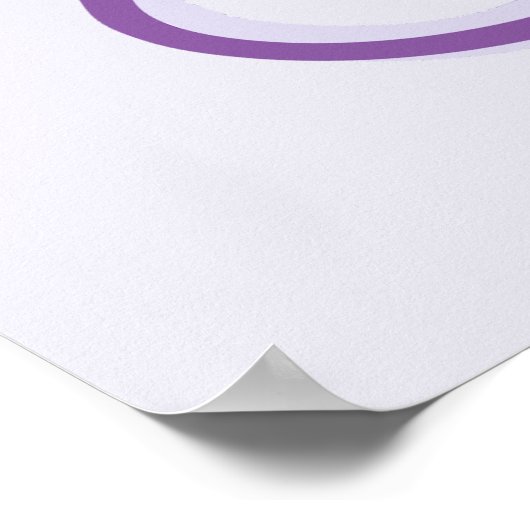 Paarse Retro Hart Coquette Cake Verjaardag Welkom Poster (Hoek)