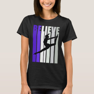 Paarse Retro Motiverende Meisjes Dans Dansen Fan T-shirt