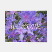 Paarse Rhododendron Flowers Welkom Deurmat (Voorkant)
