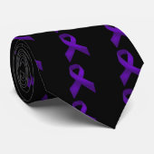 Paarse Ribbon Awareness Lupus Stropdas (Opgerold)