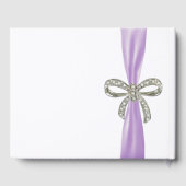 Paarse Ribbon Diamond Bow Bruiloft Gastenboek (Achterkant)