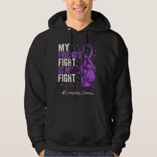 Paarse Ribbon Friend Craniosynostosis Awareness Hoodie
