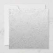 Paarse Ribbon Gem Silver Post Huwelijksuitnodiging Kaart (Achterkant)