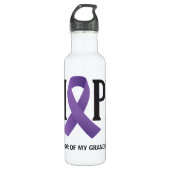 Paarse Ribbon Hope for a Cure Waterfles (Voorkant)