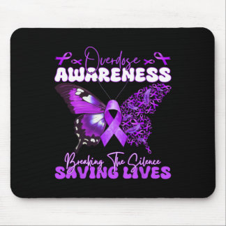Paarse Ribbon Overdose Awareness Day Butterfly Sup Muismat