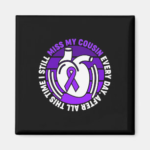 Paarse Ribbon Overdose Awareness Miss Cousin Magneet