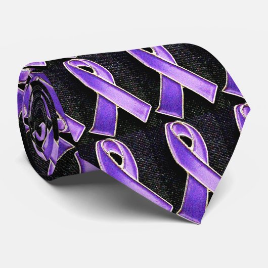 PAARSE RIBBON STROPDAS (Opgerold)