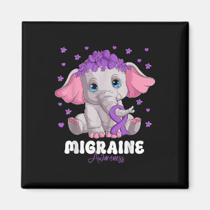 Paarse Ribbon Survivor Warrior Migraine Bewustzijn Magneet
