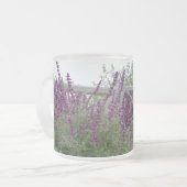 Paarse rij matglas koffiemok (Voorkant links)