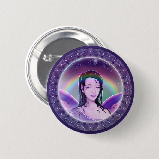Paarse Rijnfee Button (Voorkant /achterkant)