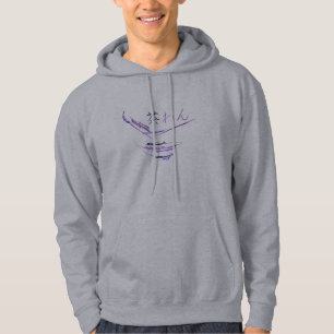 Paarse rijstkam Abstracte kunst Hoodie