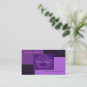 Paarse rijstkam Abstracte kunst Visitekaartje (Staand voorkant)