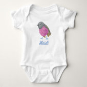 Paarse Robin Bird Romper (Voorkant)
