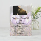 PAARSE ROCUSSEN WEDDINVITATIE KAART (Staand voorkant)
