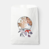 Paarse rode blush roze bloemenkrans bruiloft bedankzakje (Voorkant)