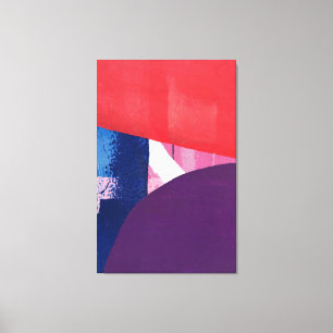 Paarse & Rode Graffiti - Street Art Collectie Canvas Afdruk