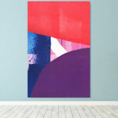 Paarse & Rode Graffiti - Street Art Collectie Canvas Afdruk (Insitu (Houten vloer))