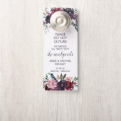 Paarse Rode Mauve Roze Waterverf Bloemen (Op knop)