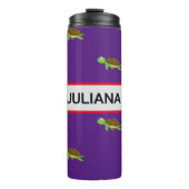 Paarse Rode Moderne Schildpad Tumbler Thermosbeker (Voorkant)