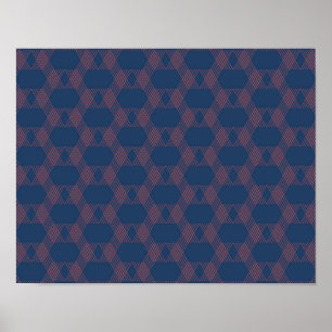 Paarse, rode, trendy, coole moderne decoratieve ku poster
