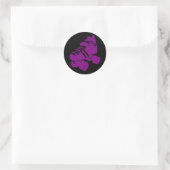 Paarse Roller Derby Schaats Sticker (Tas)