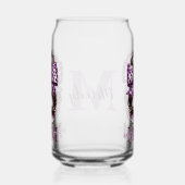 Paarse rommelige Bun Mama Vrouw Baas Blikvorm Glas (Rechts)