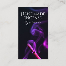 Paarse rookhandwerktuigen voor het aanzetten tot k visitekaartje