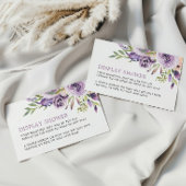 Paarse Roos Bloemen Display Douche behuizing Kaart